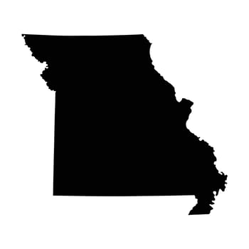 Missouri Black Map Design vector