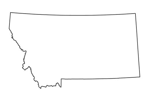 Montana Outlines Map Design vector