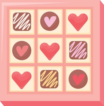 Box of Heart Chocolates vector