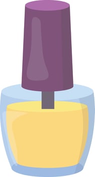 Yellow Nail Polish vector