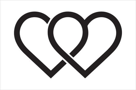 The Intertwined Hearts The Eternal Connection The Emblem of True Love vector