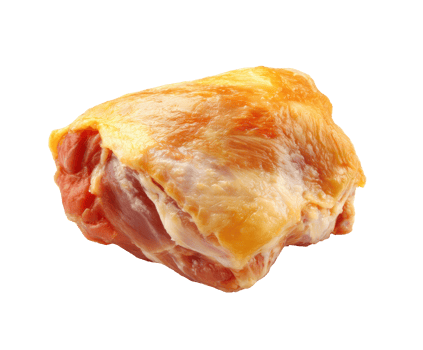 Fresh raw chicken thigh for cooking and meal preparation png