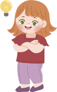 girl boss having idea png