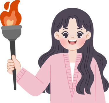 woman holding torch png