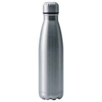 Stainless Steel Water Bottle with a Shiny Metallic Finish png