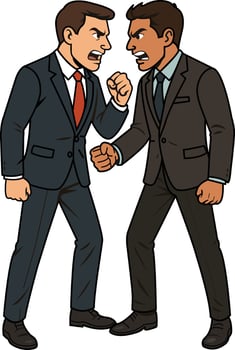 Two Angry Businessmen Arguing Illustration vector
