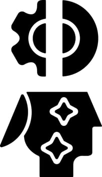 Fearless Mind Solid Black Icon vector
