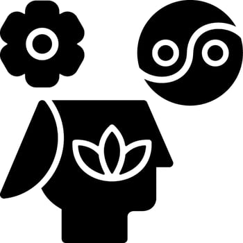 Inner Peace Solid Black Icon vector