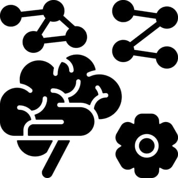 Human Awareness Process Solid Black Icon vector