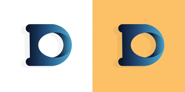 unique and modern letter D logo vector