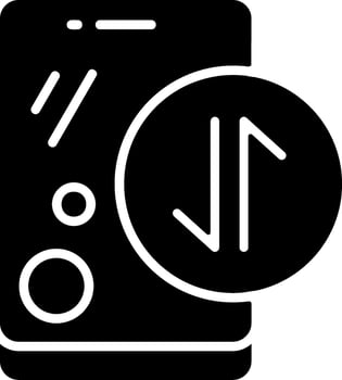 Mobile Data Solid Black Icon vector