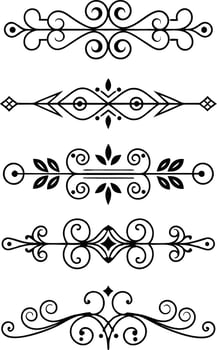 Elegant Decorative Flourish Dividers vector