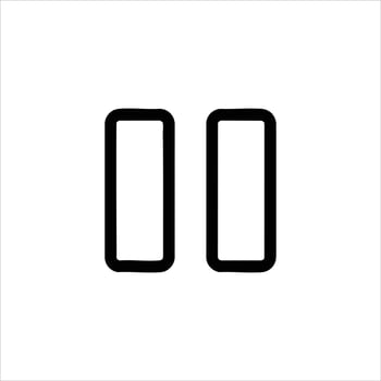 Media Player Pause Button Line Icon vector