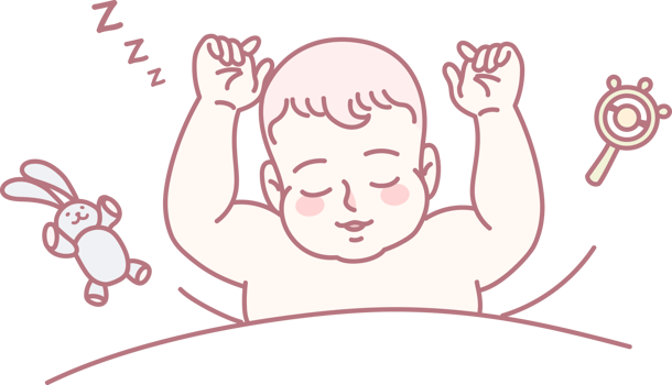 A cute little baby joyfully stretches among a vibrant array of colorful toys, embodying pure innocence and happiness png