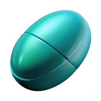 Teal capsule pill isolated on transparent background png
