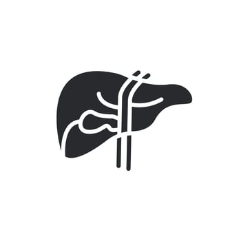 liver icons flat isolated style design vector