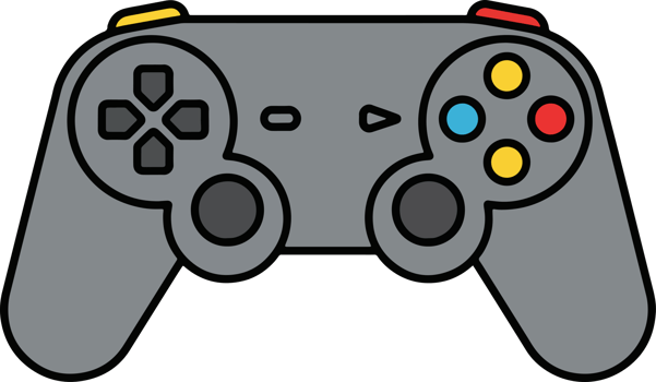 A game controller with four buttons png