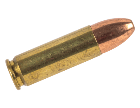 Metallic bullet for firearm mockups png