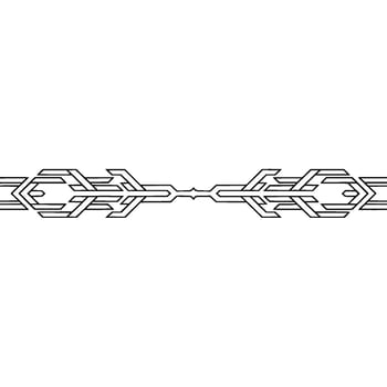 Minimalist Geometric Ornament Illustration on White Background vector