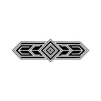 Geometric Art Deco Diamond on White Background vector