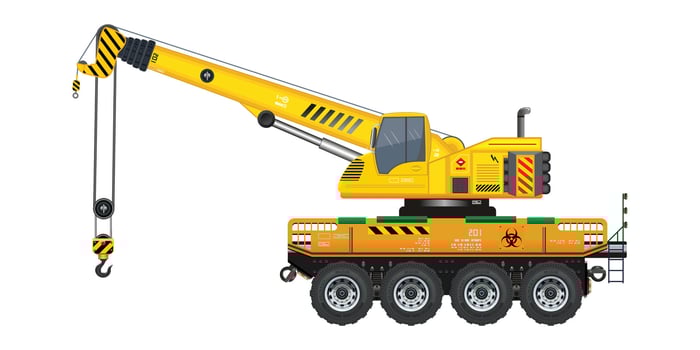 Crane vehicle hook heavy service vehicle illustration vector