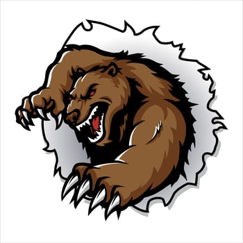Professional Bear Mascot Logo Concept vector
