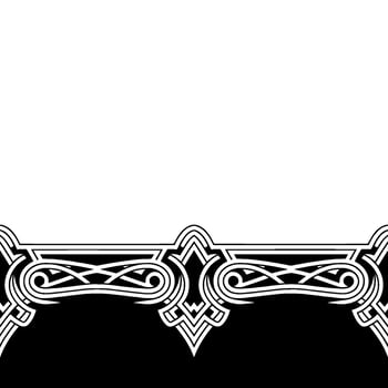 Elegant Black and White Border With Ornamental Symmetry vector