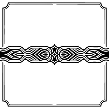 Elegant Black White Border, Decorative Element, Text Space vector