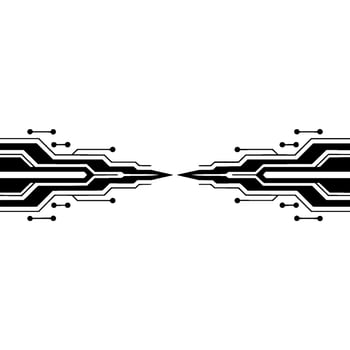 Minimalist Technology Circuit Board Element vector