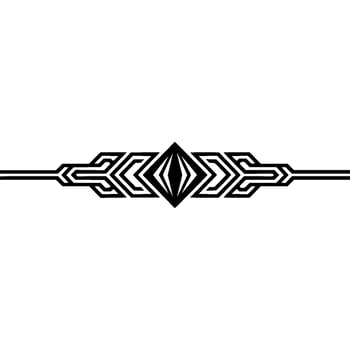 Geometric Black Ornament on White, Minimalist for Branding vector