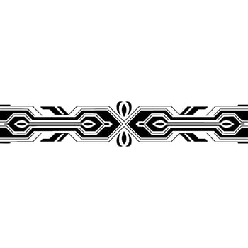 Geometric Border Modern Black White Ornament vector