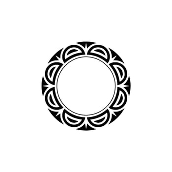 Minimalist Circular Ornament With Geometric Pattern, vector