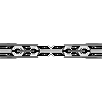 Futuristic Circuit Board Element on White Background - Technology vector