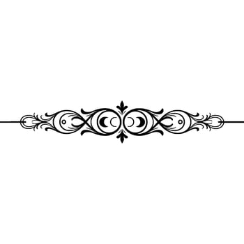 Elegant Black Flourish Divider on White, Decorative vector