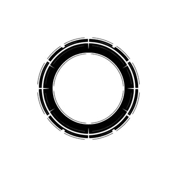 Futuristic Black Circular on White Background vector