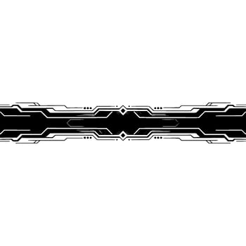 Futuristic Tech Banner Geometric Circuitry on White Background vector
