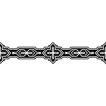 Geometric Black White Border , Decorative Flourish vector