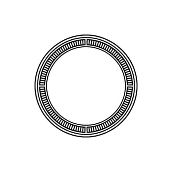 Geometric Circular Frame With Abstract Radial Lines, Minimalist vector