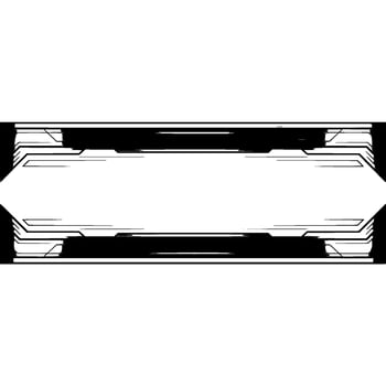 Futuristic Tech Banner Template, Silver and Black vector