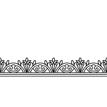 Elegant Floral Border Silhouette on Gradient Background vector