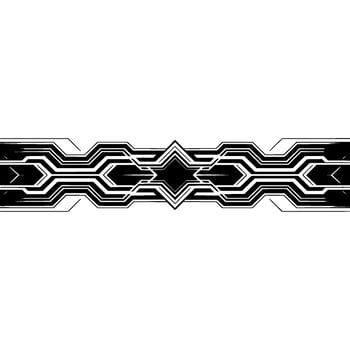 Futuristic Geometric Element, Black White, Minimalist Style vector