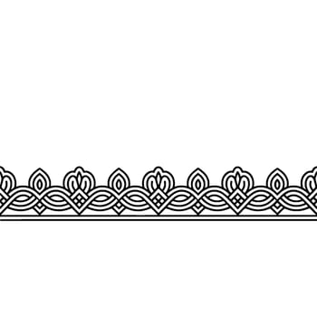 Elegant Black and White Ornament Border on Gradiated Background vector