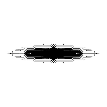 Futuristic Tech Banner in Black and White vector