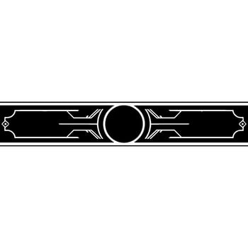 Art Deco Banner Geometric Black White Element vector