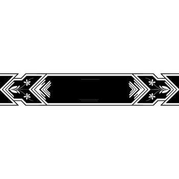 Elegant Black White Ornamental Headerfooter vector