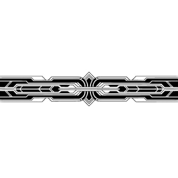 Elegant Geometric Border Element in Black and White Modern vector