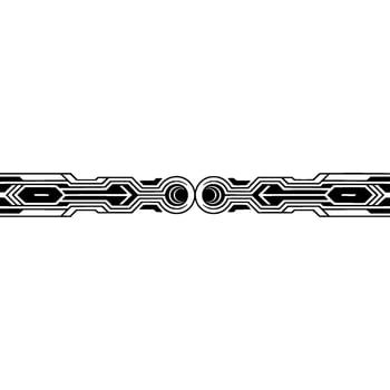 Abstract Tech Border Black Lines on White Gradient, Minimalist vector