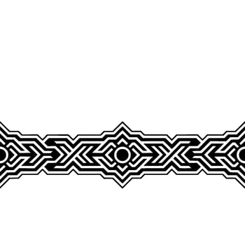 Geometric Black and White Border for Elegant Branding vector