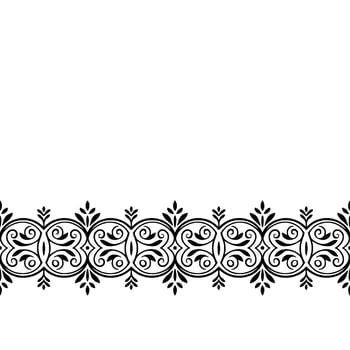 Elegant Black Border Ornament on White Background vector