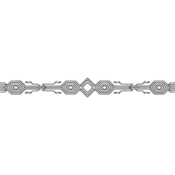 Abstract Geometric Border, Black Lines on White, Minimalist vector